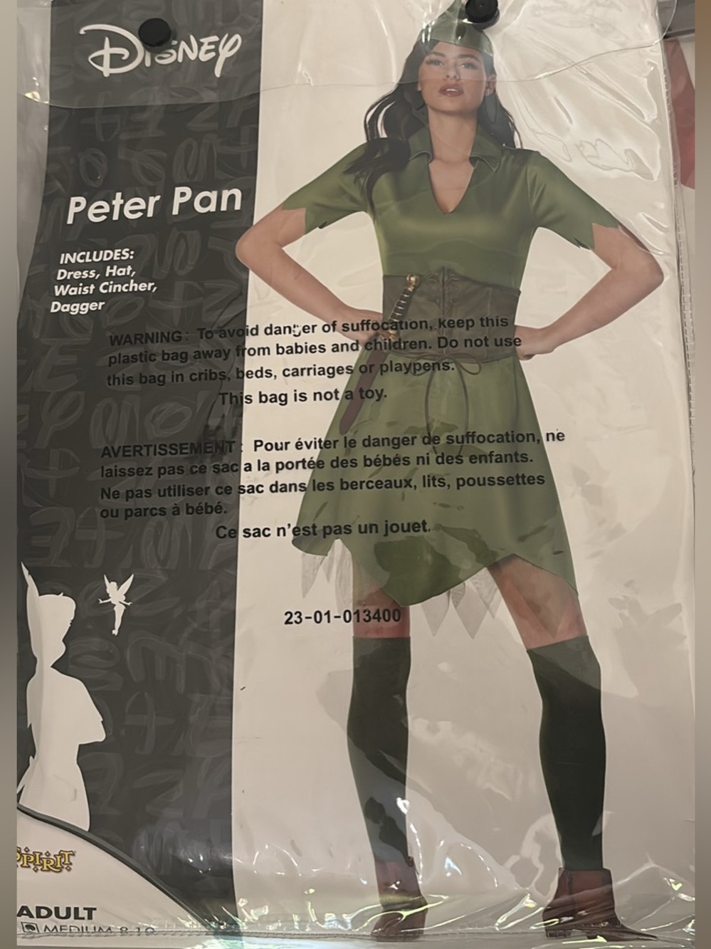 Disney Women's Peter Pan Inspired Olive Green Dress Costume